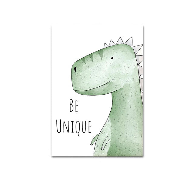 Watercolor Woodland Baby Animal Poster