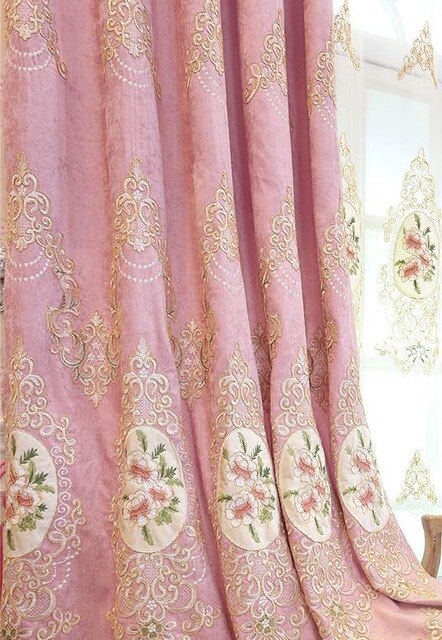 Embroidered Floral Curtains For The Living Room
