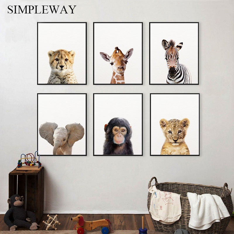 Baby Animal Child Poster Wall Art