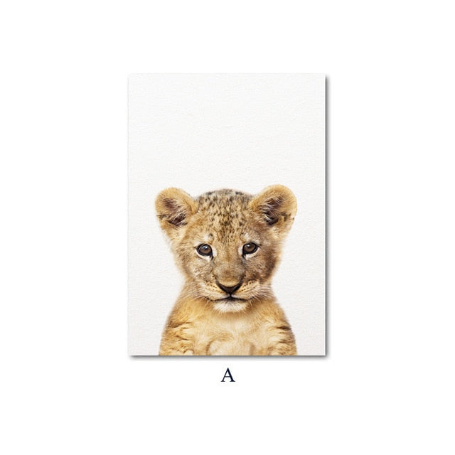 Baby Animal Child Poster Wall Art