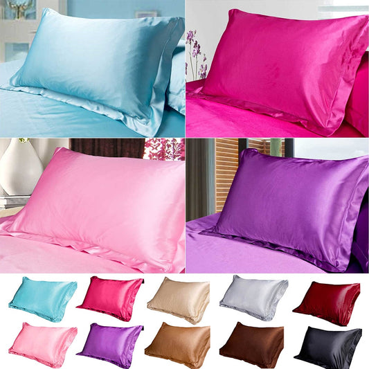 Pure Emulation Silk Satin Pillowcase Cover