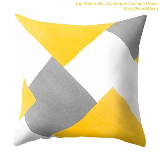 Geometric Pattern Square Cushion Cover
