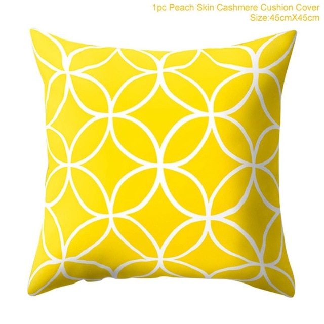 Geometric Pattern Square Cushion Cover