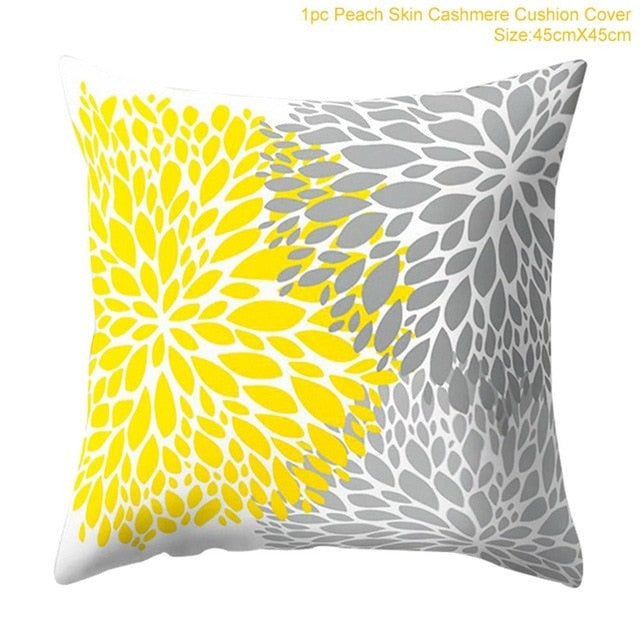 Geometric Pattern Square Cushion Cover