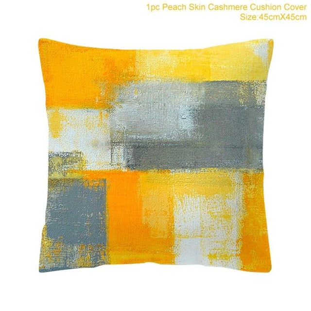 Geometric Pattern Square Cushion Cover