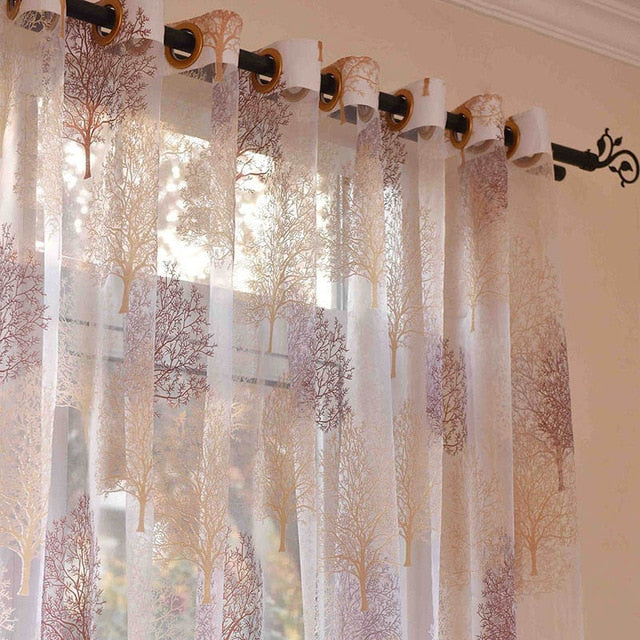 Sheer Tulle Curtains Burnout Curtains