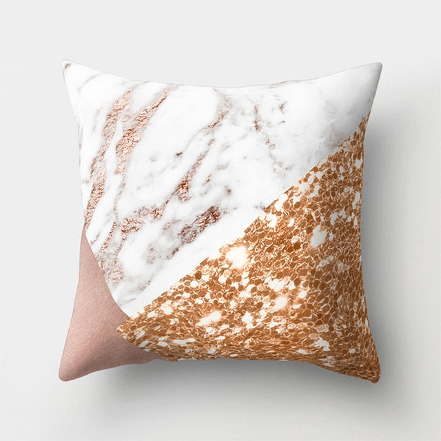 Geometric Pillow Marble Throw Pillow Case