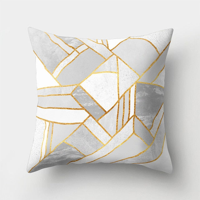 Geometric Pillow Marble Throw Pillow Case