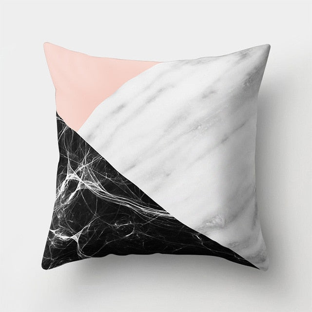 Geometric Pillow Marble Throw Pillow Case