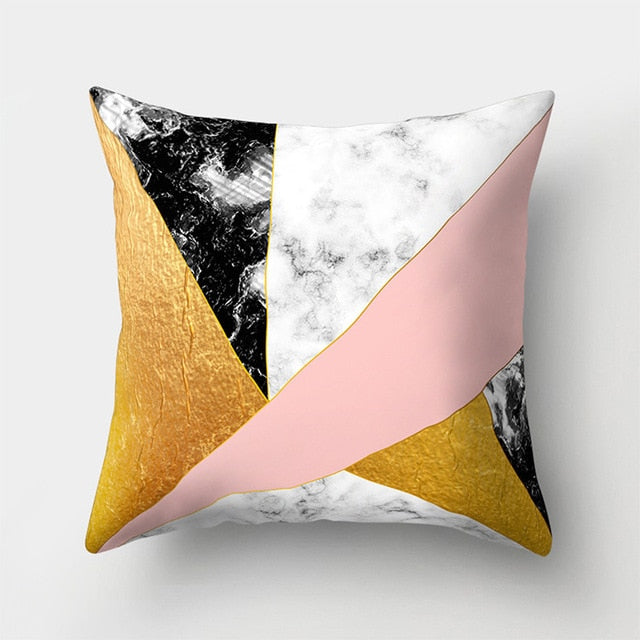 Geometric Pillow Marble Throw Pillow Case