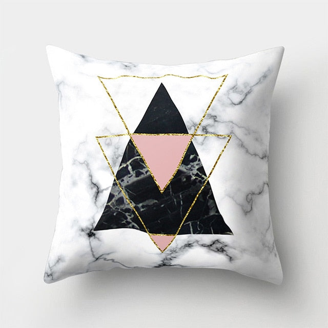 Geometric Pillow Marble Throw Pillow Case