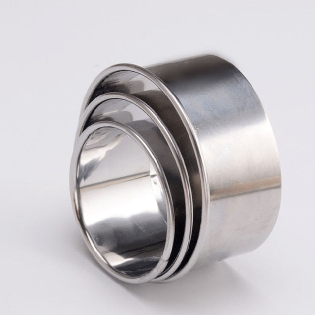 3Pcs Round/Flower Shaped Stainless Dumplings Cutter