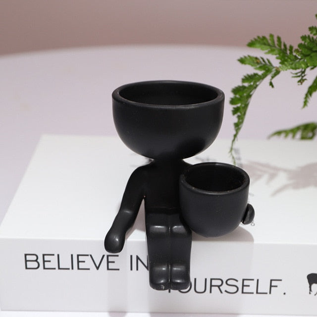 Humanoid Ceramic Flower Pot