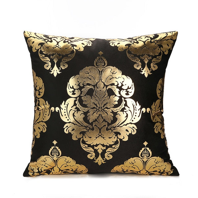 RULDGEE Gold Pillow Case Black And White Golden