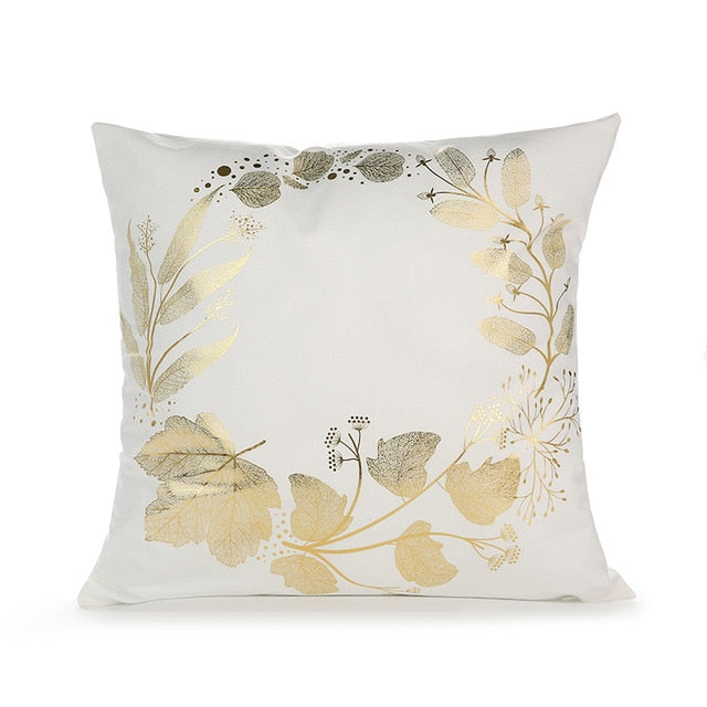 RULDGEE Gold Pillow Case Black And White Golden