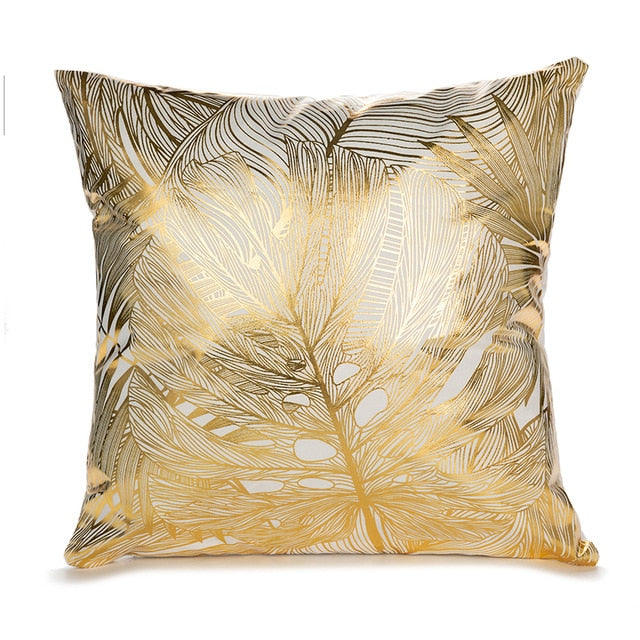 RULDGEE Gold Pillow Case Black And White Golden