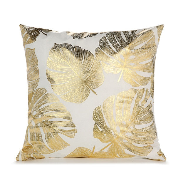 RULDGEE Gold Pillow Case Black And White Golden