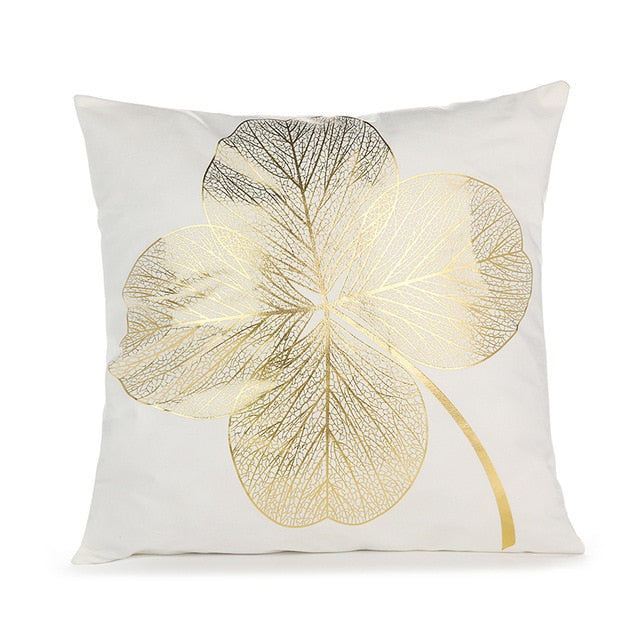 RULDGEE Gold Pillow Case Black And White Golden