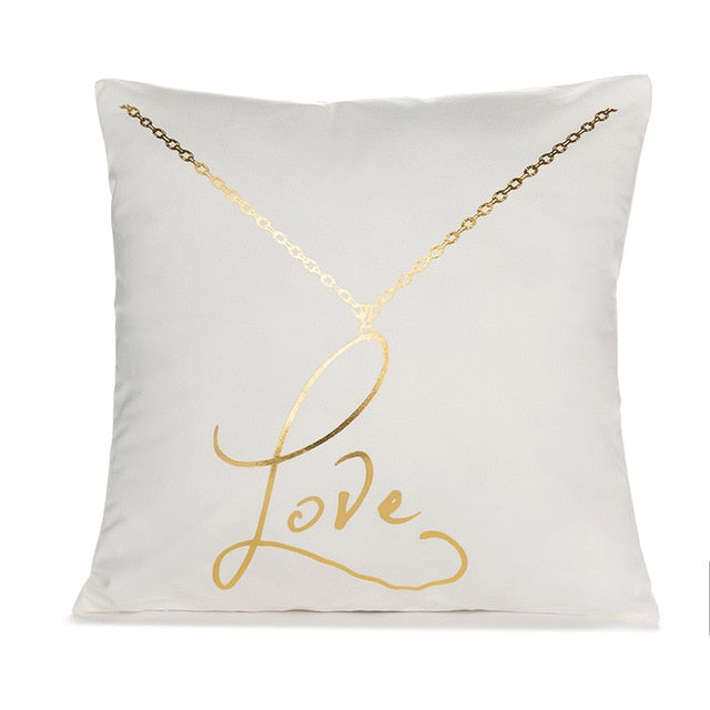 RULDGEE Gold Pillow Case Black And White Golden