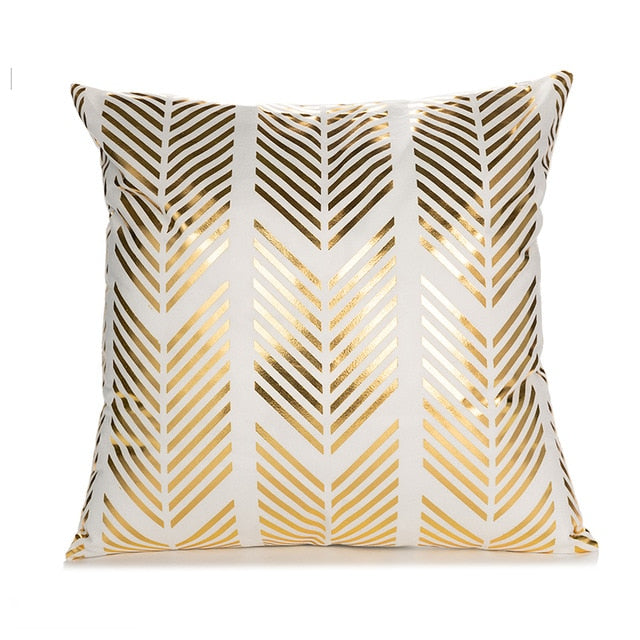 RULDGEE Gold Pillow Case Black And White Golden