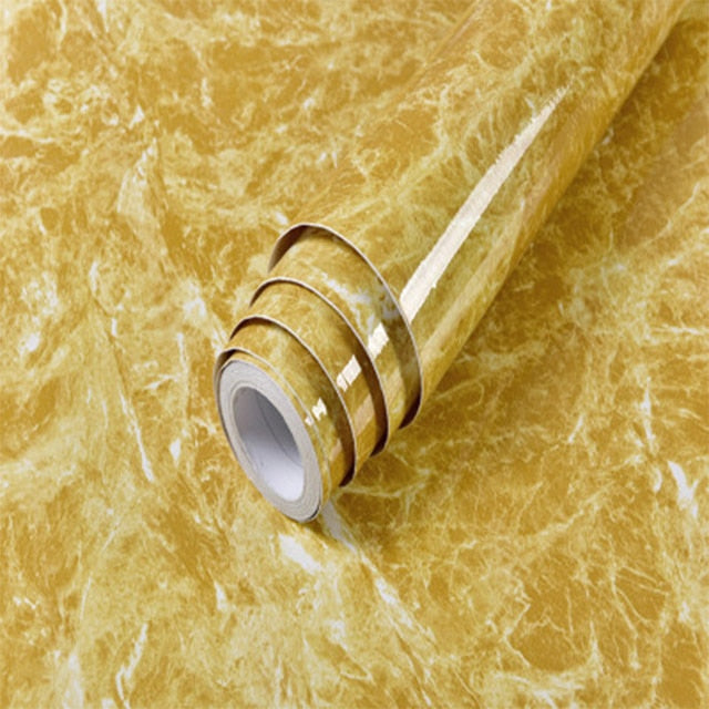 Glossy Marble Stickers Vinyl Wallpaper