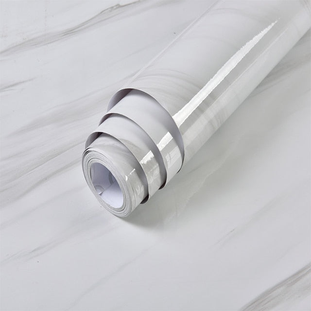 Glossy Marble Stickers Vinyl Wallpaper
