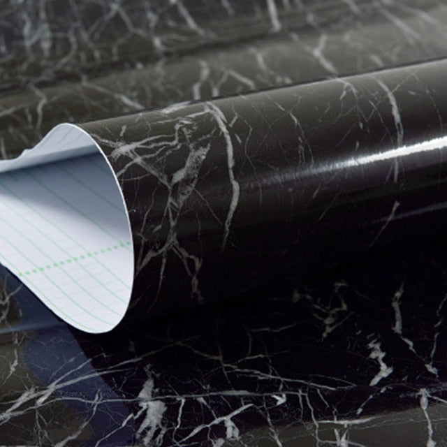 Glossy Marble Stickers Vinyl Wallpaper