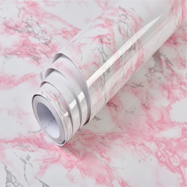 Glossy Marble Stickers Vinyl Wallpaper