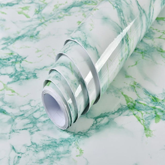 Glossy Marble Stickers Vinyl Wallpaper