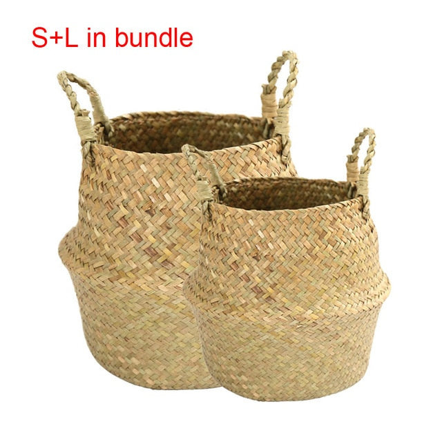 Basket Straw Wicker Rattan Seagrass
