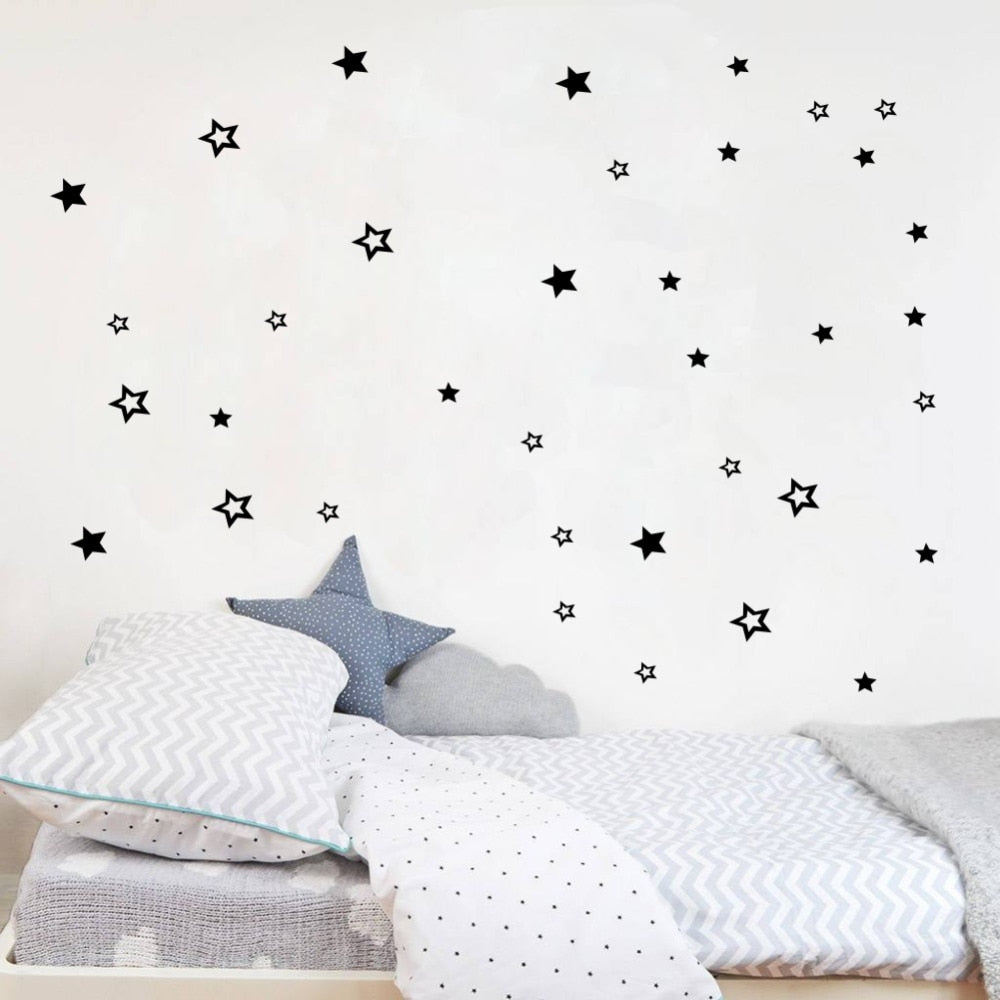 Hollow Stars Wall Sticker For Baby Nursery Rooms