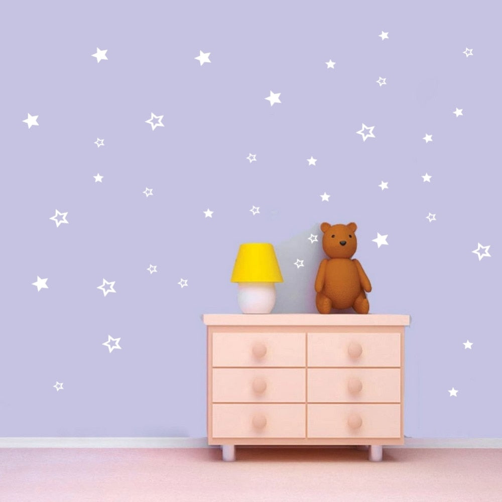 Hollow Stars Wall Sticker For Baby Nursery Rooms