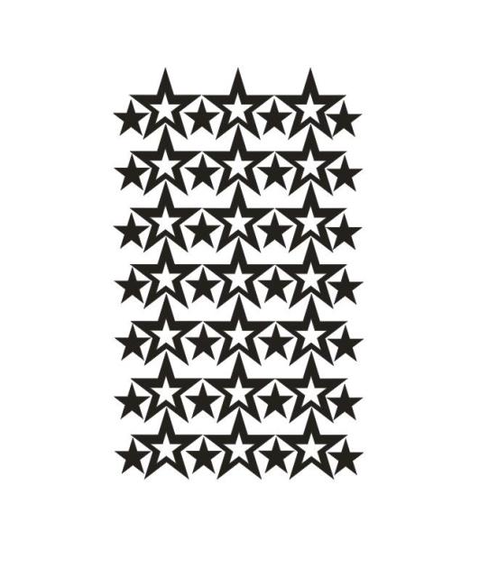 Hollow Stars Wall Sticker For Baby Nursery Rooms
