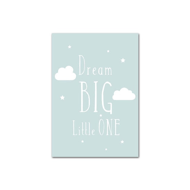 Animal Balloon Moon Poster Wall Art