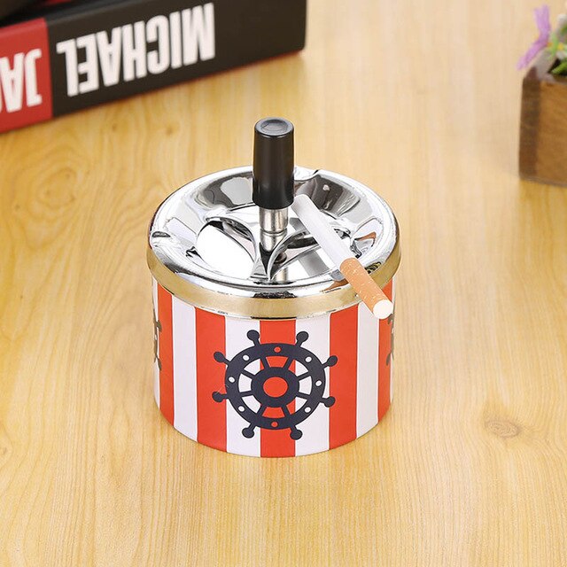 Stainless Steel Portable Ashtray Spinning