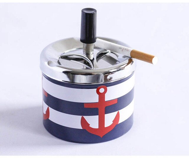 Stainless Steel Portable Ashtray Spinning