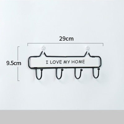 Rack Hooks Wooden Wall-Mounted