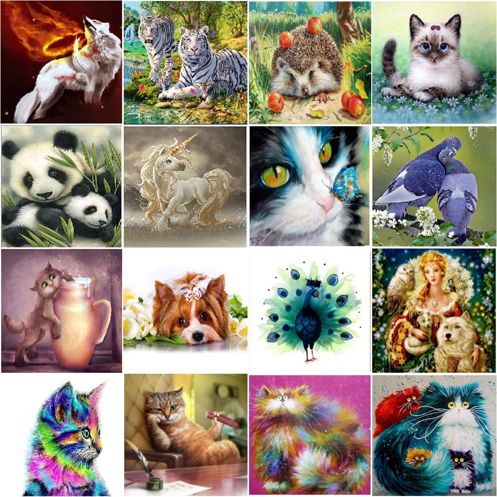 DIY diamond painting animal cross stitch