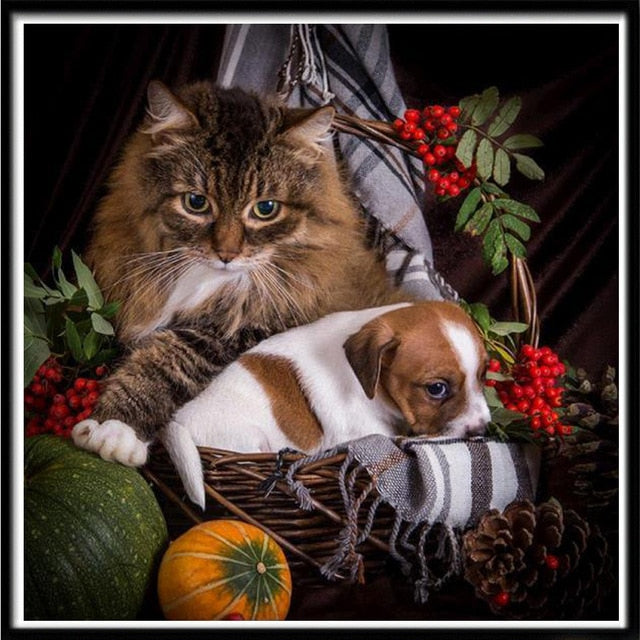 DIY diamond painting animal cross stitch