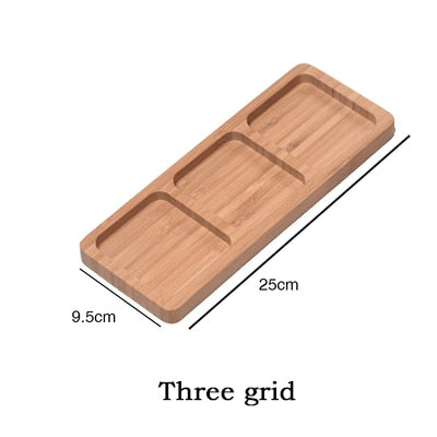 Solid Wood Food Pan Plate Fruit Dishes