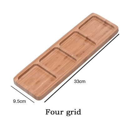 Solid Wood Food Pan Plate Fruit Dishes