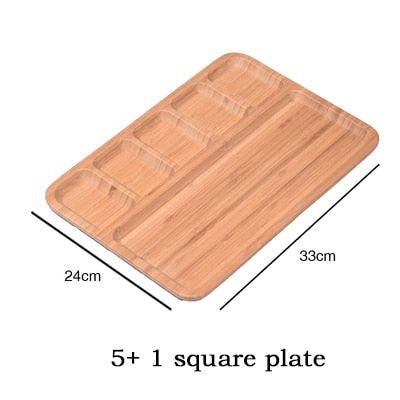 Solid Wood Food Pan Plate Fruit Dishes
