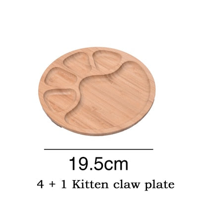 Solid Wood Food Pan Plate Fruit Dishes