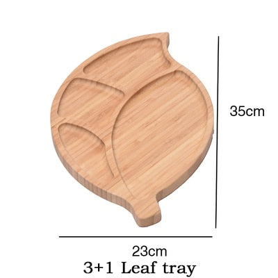 Solid Wood Food Pan Plate Fruit Dishes