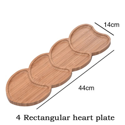 Solid Wood Food Pan Plate Fruit Dishes