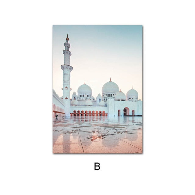 Islamic Architecture Wall Art Painting Mosque Temple Canvas