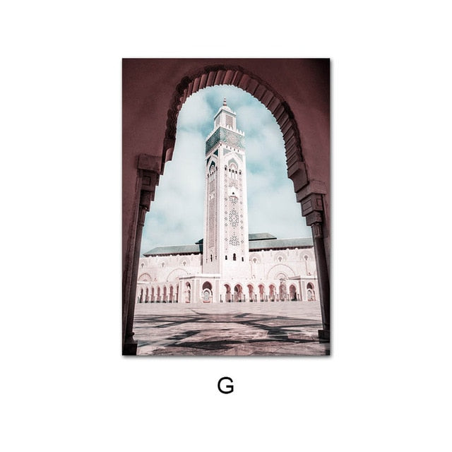 Islamic Architecture Wall Art Painting Mosque Temple Canvas