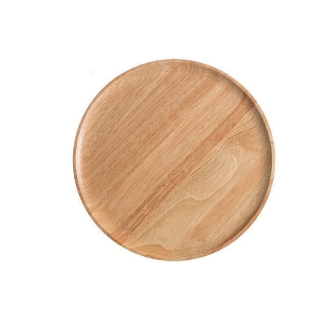 Wooden Round Oval Solid Pan Plate