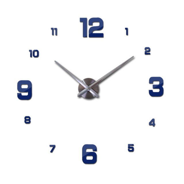 3d Real Big Wall Clock Mirror Sticker