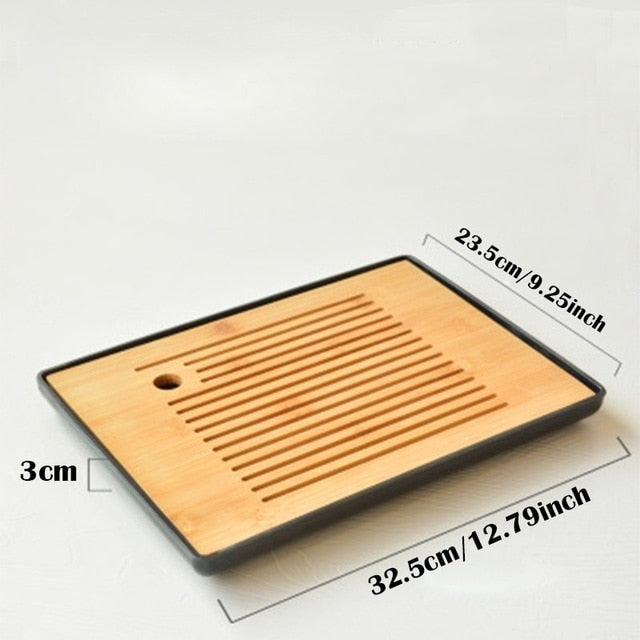 Table Service Bamboo Tea Tray Saucer